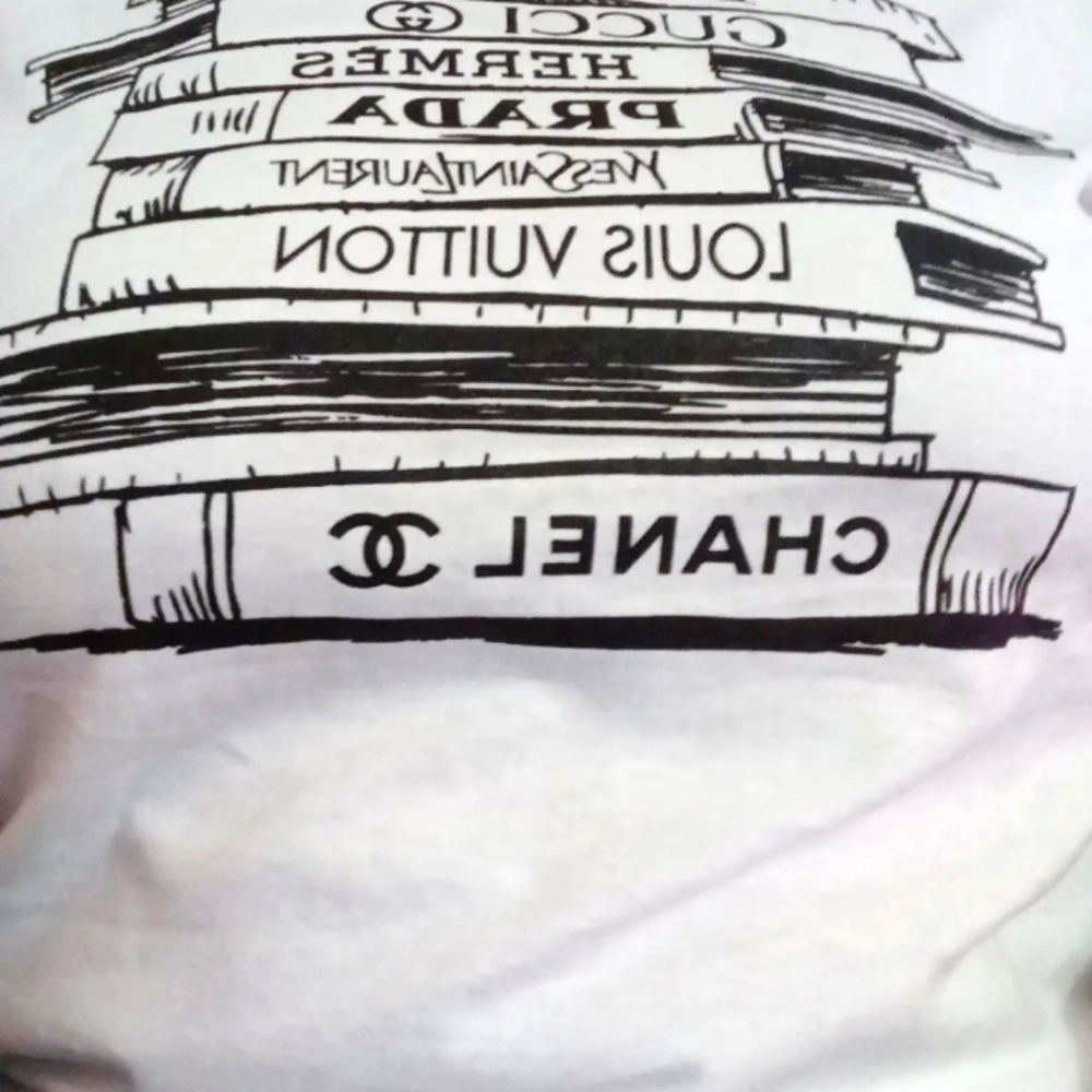 Book stacked vintage t-shirt